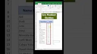 Cara Membuat Checkbox Atau Kotak Centang Dengan Cepat | Excel 2019 | #shorts