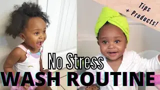 KIDS HAIR WASH ROUTINE! Tools +Products + Tips for LESS STRESS😁 #TODDLER CURLY HAIR WASH ROUTINE