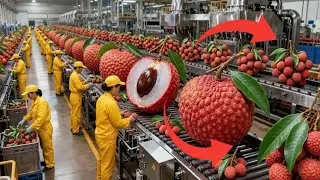 Inside a Modern Lychee Factory: From Farm to Delicious Dried Lychees (Full Process)