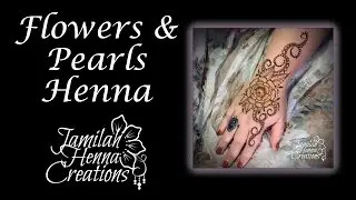 Flowers and Pearls Henna Design