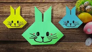 Origami Hase basteln mit Papier als Geschenk / Osterdeko selber machen. Osterhase Basteln f&uuml;r Ostern