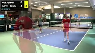 LifeTime Penn1 | 4.75+ Open Play | NYC Pickleball | Jacky/Matt vs Corey/Justin| Gm2 8/16/25