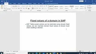 Fixed values of a domain in sap abap / value table
