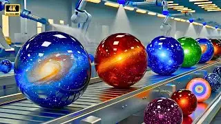 Inside a Modern Glass Factory: Recycling Scrap into Cosmic Marbles(Full Process)
