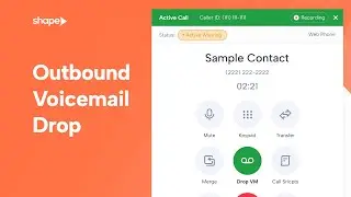Outbound Voicemail Drop Recordings in Shape Software