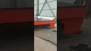Trackless battery powered transfer flat car#materialhandlingequipment