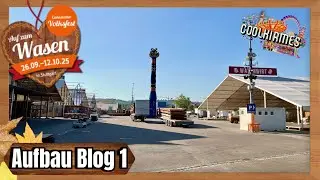 178. Cannstatter Volksfest 2025 | Die ersten Festzelte werden aufgebaut ! [ Wasen Aufbau Blog 1 ]