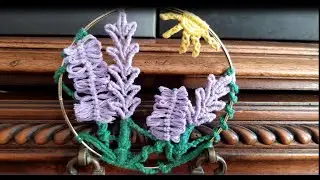 DIY - How to make Macrame Lavender Field 编织薰衣草花田