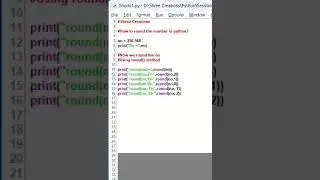 Round the Number in Python #shorts #programming #python #ytshort #pythonprogramming