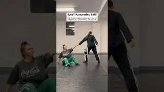 EASY dance partnering trick🩷  to add to your duet or group routine #contemporarydance #dancestudio