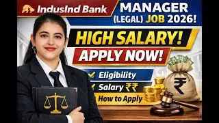 IndusInd Bank Manager (Legal) Vacancy 2026 | High Salary Legal Job in Jaipur | Apply Now