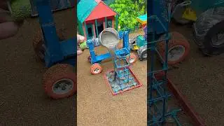 Mini Cement Mixer Pouring Concrete Build | Satisfying DIY Construction Toy #Shorts