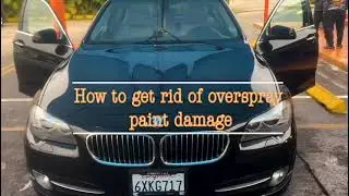 Overspray removal in Miami, safe method to get rid of paint damage