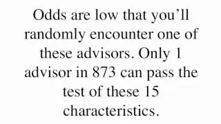 Financial Advisor Report