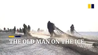 The guardian of frozen Chagan lake