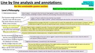 Love's Philosophy Analysis and Line by Line Annotations