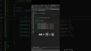 Cara cepat memindahkan baris kode #shorts #csharp #dotnet #visualstudio