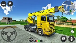 Mobile Crane Truck Simulator - Truck Transporting Materials to Construction Site - Android Gameplay