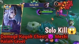 Obsidia Hero Baru 2025 🔥 Solo Kill Damage Kayak Cheat!😈 - Mobile Legends