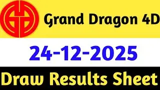 24-12-2025 Grand Dragon Today 4D Results | 4d Malaysia  Live Today | Today 4d Result Live