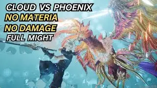 FFVII Rebirth Cloud Solo Vs Phoenix (No Damage, No Materia, Full Might)
