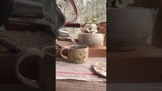Handmade Nature Mug made from Stoneware Clay  #clayart #ceramics #workshop #potteryforbeginners