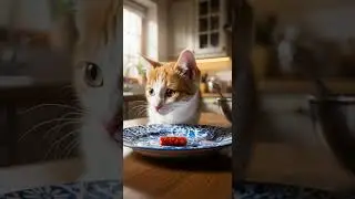 Tiny Kitten Eats Spicy Food 😹 | Funny Cat Reacts To Heat #cute #cats #funny