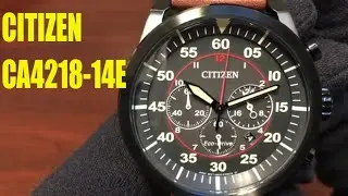 Citizen Eco-Drive Black Solar Powered Chronograph Watch CA4218-14E