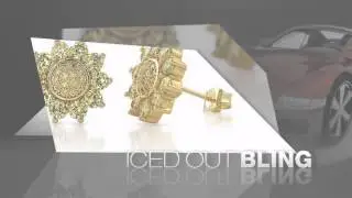 Sun Shine Lemonade CZ Bling Bling Earrings