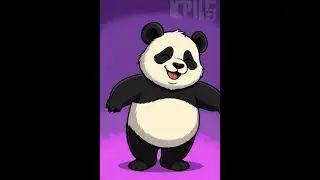 Cute Cartoon Panda Dancing! 🐼💃 Animated Joy #CartoonPanda #PandaDance