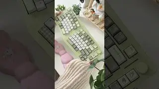 Matcha keeb 🍵🥹 Feker Alice 75 #keyboard #mechanicalkeyboard #desksetup #cozy #desk #typing