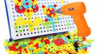 Creative drilling toy with screwdriver tool