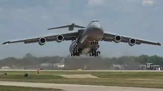 USAF C-5M Super Galaxy Departure - EAA AirVenture Oshkosh 2022