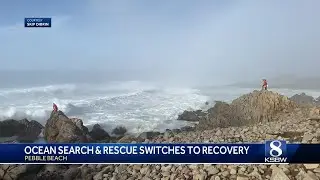 Search continues for man knocked into ocean by sneaker wave in Pebble Beach