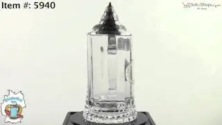 0.4 Liter Glass Starbottom Beer Stein with Engravable Pewter Badge