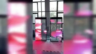 Transparent LED Sliding Door by INMO TECHNOLOGY LIMITED