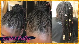 #54. how to: FEED-IN BRAIDS PONYTAIL | TWISTED PRETTY JUNK PONYTAIL