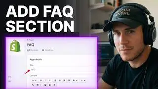 How To Add FAQ Section To Your Shopify Store 2025 | Theme Editor