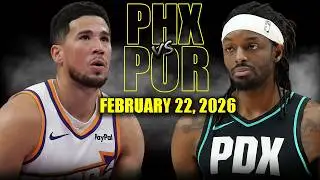 Phoenix Suns vs Portland Trail Blazers Full Game Highlights &ndash; February 22, 2026 | NBA Season