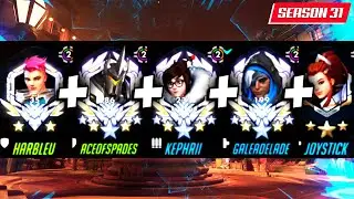 Harbleu Zarya + Kephrii Mei + Gale Ana + Joystick Brigitte + Ace  [ Overwatch Season 31 Top 500 ]