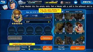 KINGDOM HEARTS UNION X: TRAITING KEY ART 16 EX PLUS