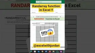 Randarray Function ‼️#excelhacks #excel #365 #exceltips #exceltricks #shortvideo #shorts #short