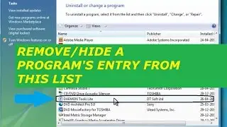 Registry Hacks #1 - How to Remove Programs from Control Panel's Add/Remove Programs