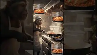 MONKEY MAKING CHICKEN CHILLI 🤤 #motivation #viral #monkey #viralvideo #funny #cute #viralshort #ai