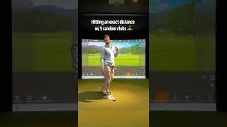 Удар на случайное расстояние пятью клюшками 👀⛳️