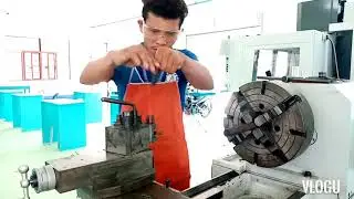 How to perform threading operation in a lathe machine (outside, V-THREAD)