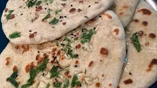 Garlic Kulcha with yeast on stove top/ Easy breakfast and Dinner recipe