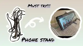 Phone stand from waste Electric Wire.... #phonestand 