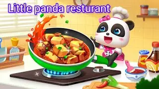 Little panda resturant game part 1 // Total gaming // kichen set cooking 😮😯