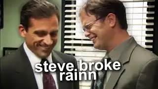steve carell making rainn wilson BREAK | The Office US Bloopers | Comedy Bites